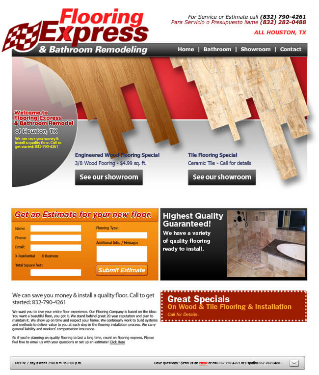 flooring website design