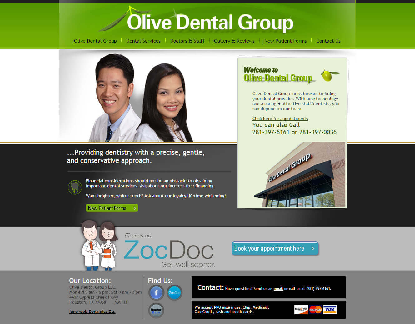local dentist website design